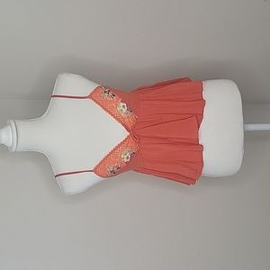 Savage X Fenty Dolled Up Sleep Cami Spiced Orange with Lace Cheeky